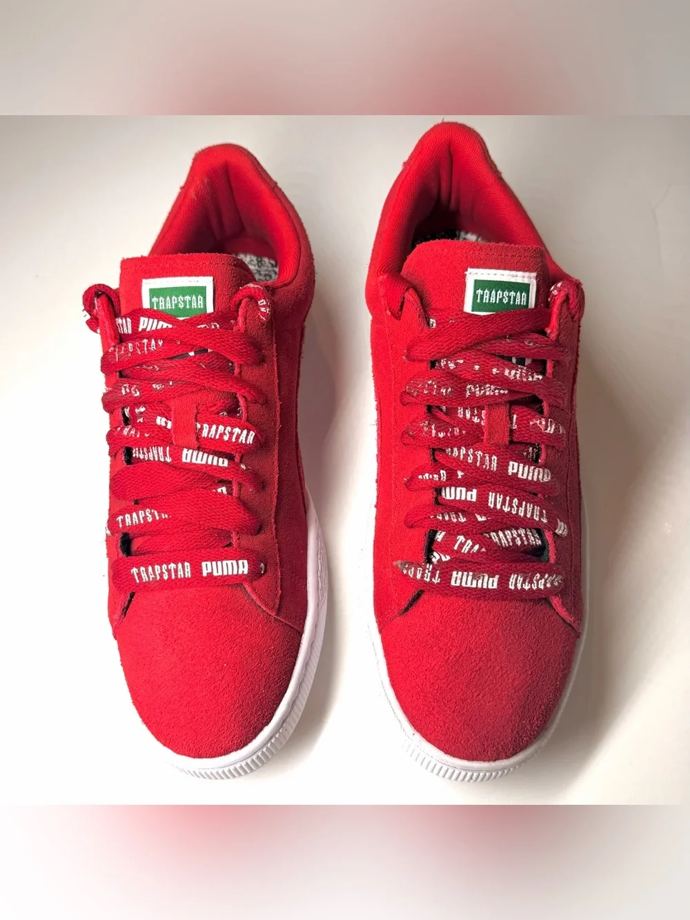 Puma Men’s Trapstar Suede Sneakers in Vibrant Red Size- 11.5